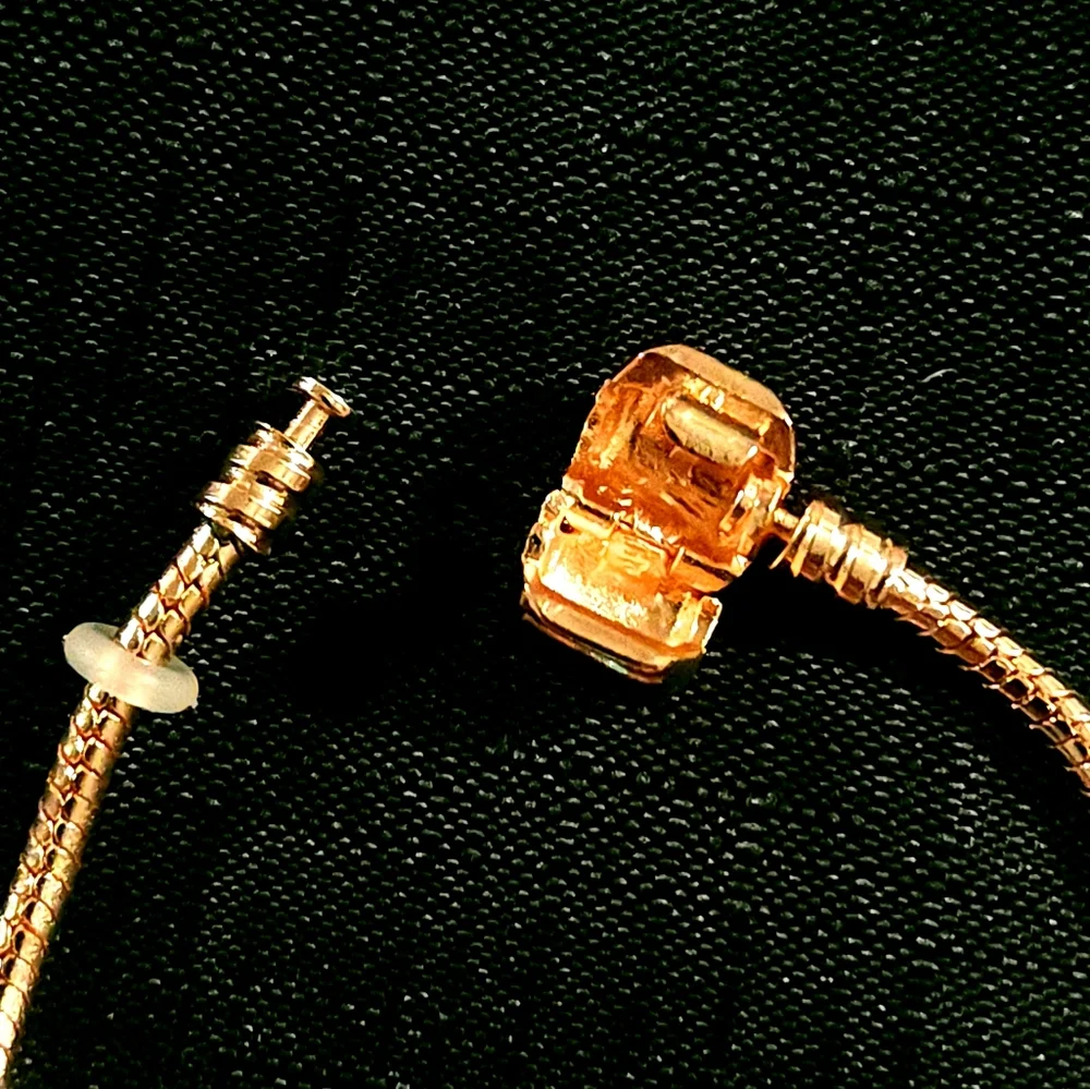 Elegant Rose Gold Bracelet with Pink Accents. ITEM No. 19-145